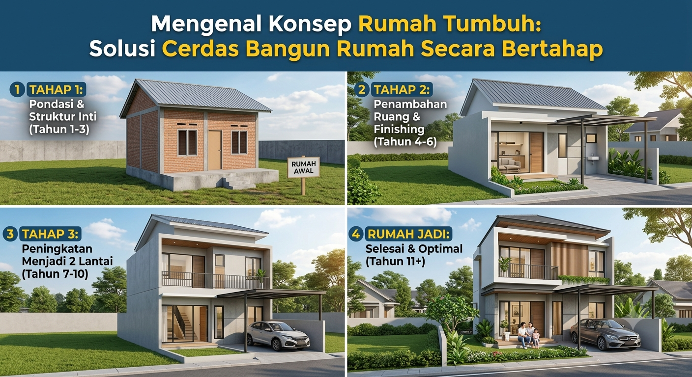 Mengenal Konsep Rumah Tumbuh: Solusi Cerdas Bangun Rumah Secara Bertahap